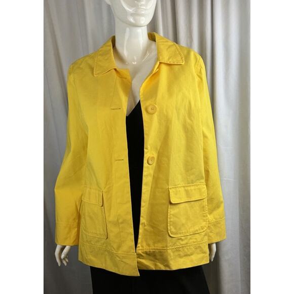 Old Navy Three Button Raincoat, Canary Yellow, Sz: L, 60-00 - Picture 1 of 16